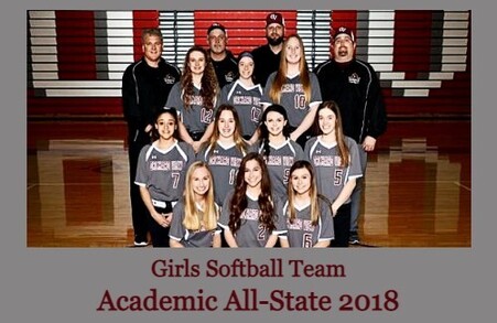 2018 Girls Softball Team