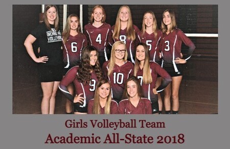 2018 Girls Volleyball Team
