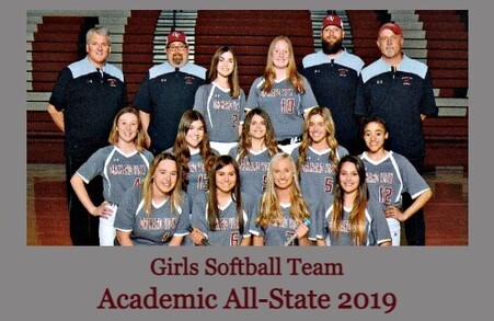 2019 Girls Softball Team