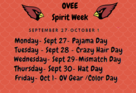 Spirit week is coming soon. Homecoming is October 1, 2021.