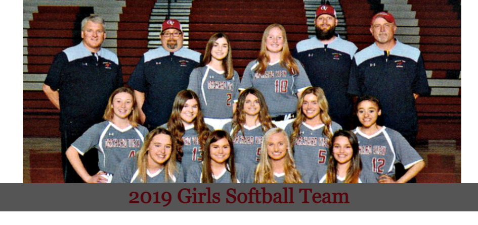 2019 Girls Softball Team